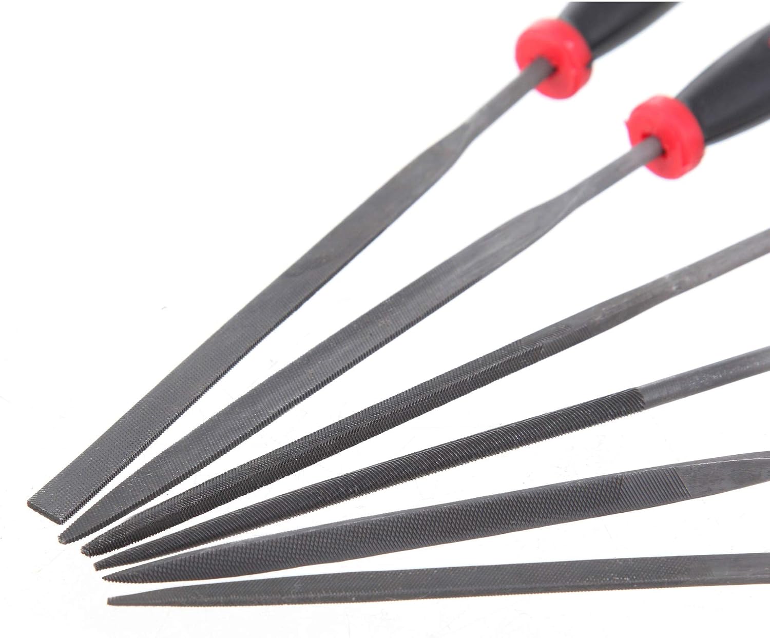 Hyper Tough 6-Piece NEEDLE FILE SET Round Half Square Equalling Flat Triangular