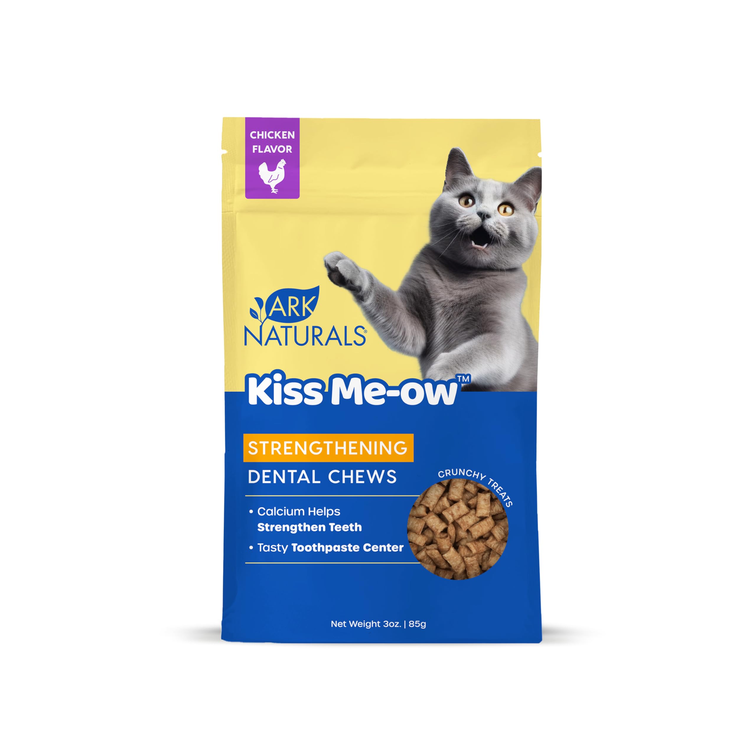 ARK NATURALSKiss Me-Ow Strengthening Chicken Dental Chews, 3 oz