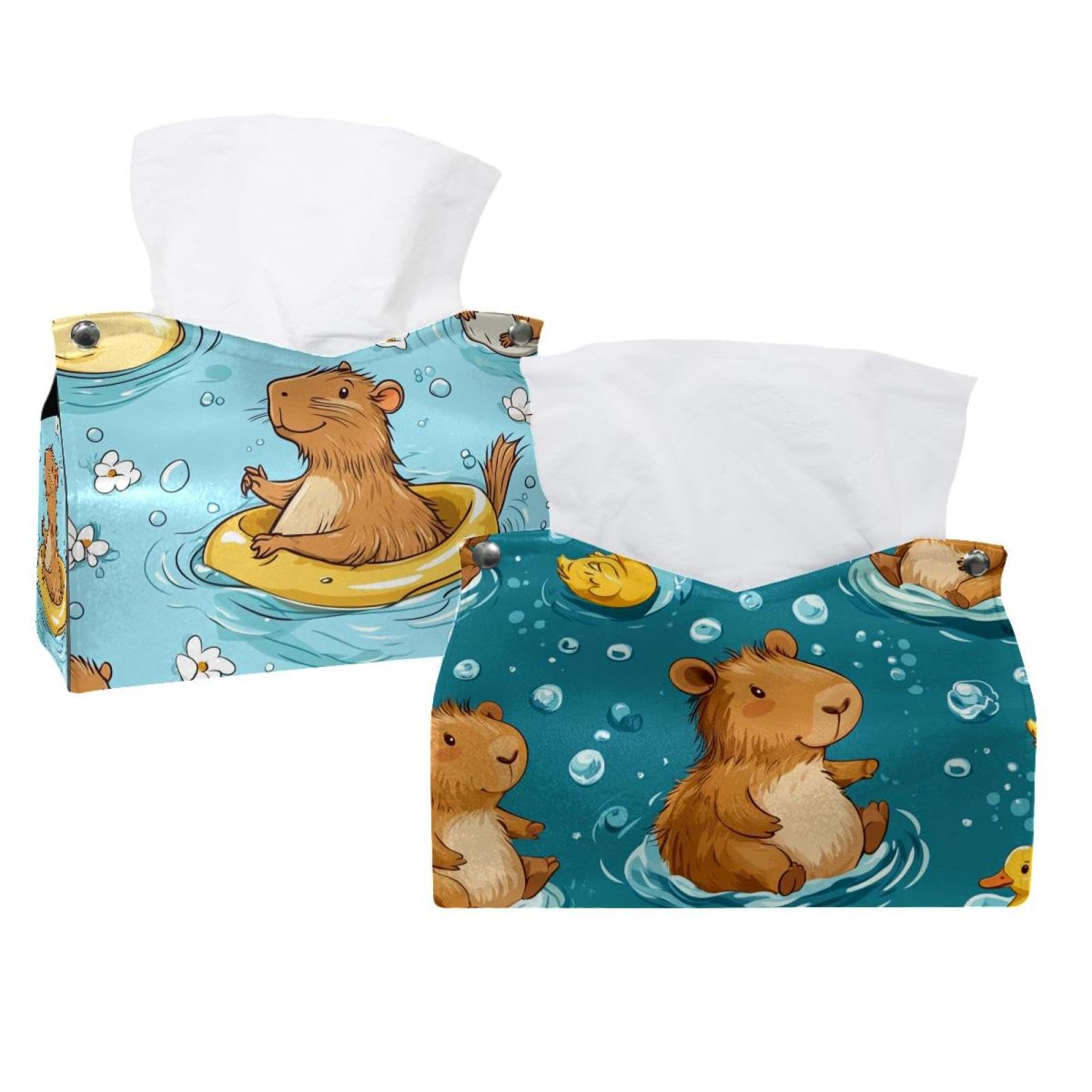 Boîte à mouchoirs cochons d'Inde Barth pour table et chambre | Lot de 2
