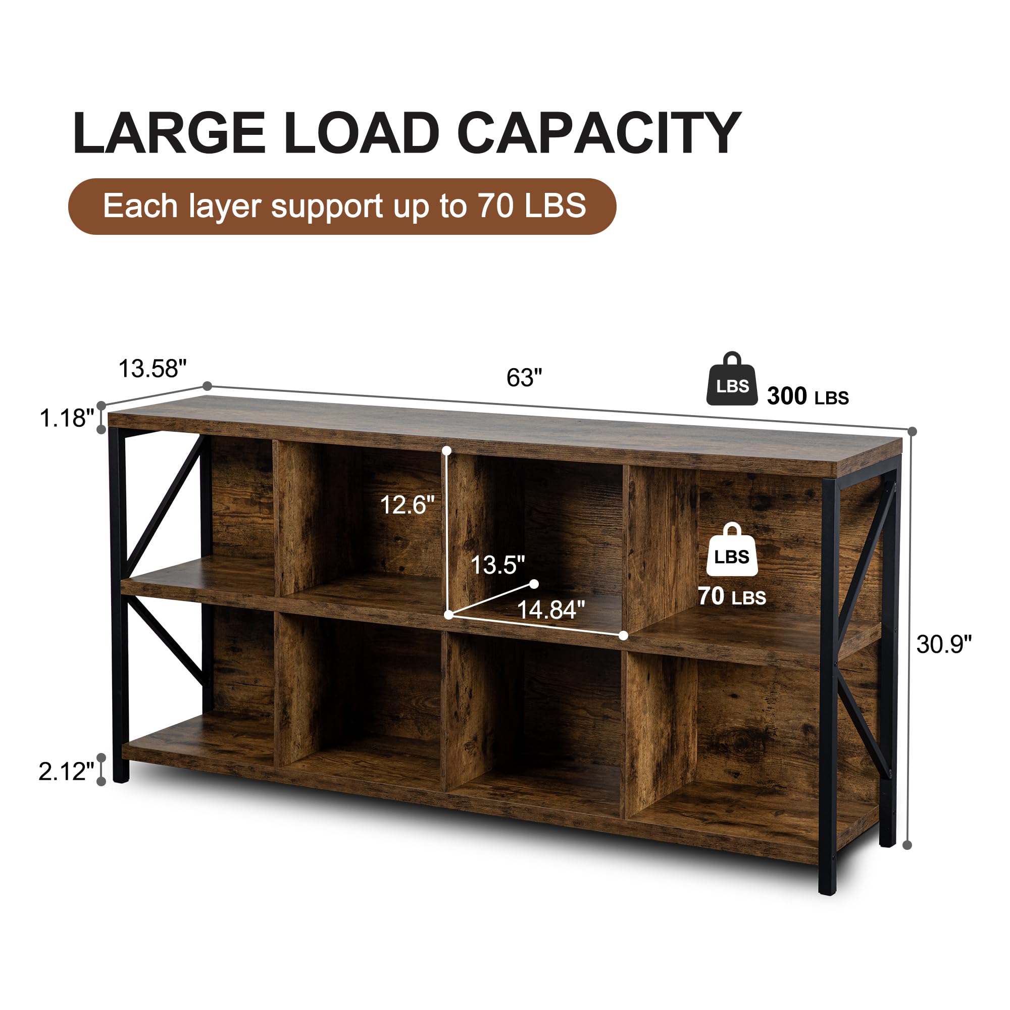 Amazon.com: VAKATRELL 8 Cube Storage Organizer Bookshelf