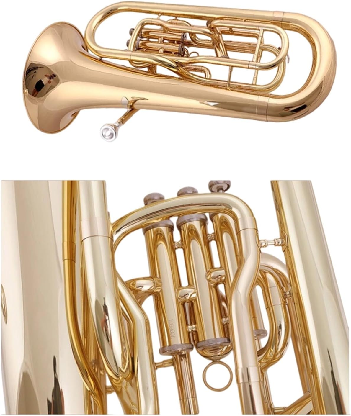 Instrument Eufonium Eufonium B Dur Czteroklawiszowe Klawisze Boczne Profesjonalny Instrument Tubowy