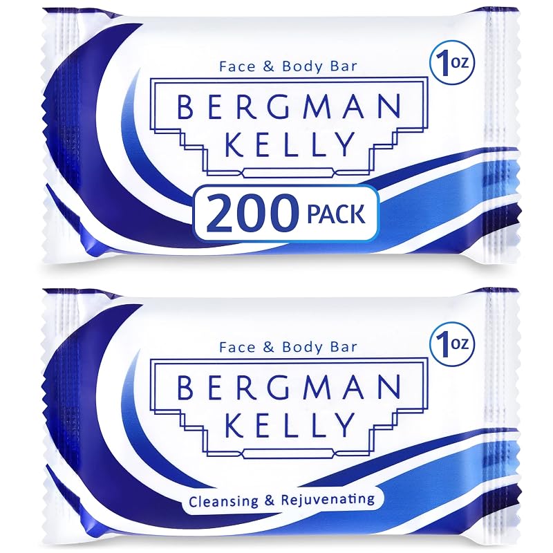 Sabonete em barra BERGMAN KELLY com fragrância de chá branco, tamanho viagem, Pacote com 200