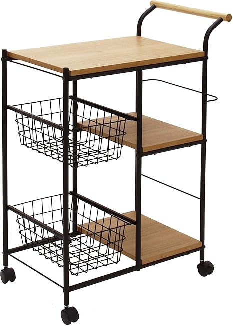 Amazon ヤマソロ キッチンワゴン ナチュラル 幅65 奥行38 高さ87 5cm カシェット 85 384 キッチンワゴン 収納カート オンライン通販