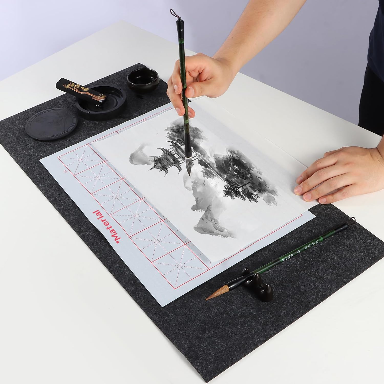 Chinese Calligraphy Brushes Set,Professional Sumi Water Writing, Japanese Painting Set for Beginners