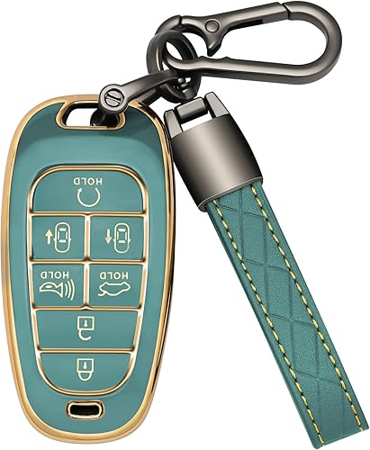 Funda para llavero Hyundai con llavero de TPU de alta calidad, funda protectora de 360 grados para Hyundai Sonata Santa fe Tucson 2019 2020 2021 disponible en Yaxa Peru