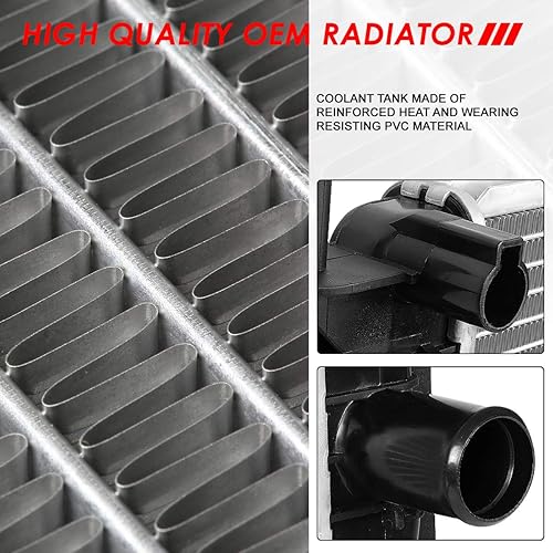 Vista 73 de Auto Dynasty Radiador compatible con 06-10 Mazda 5 2.3L AT, DPI 2894 Radiador de enfriamiento de 1 fila estilo fábrica, núcleo de aluminio