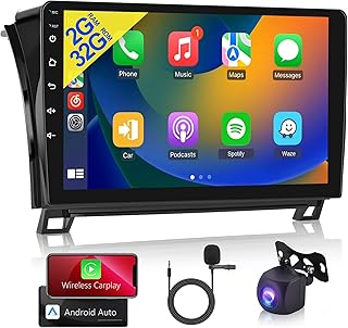 2G 32G Android Car Radio for Toyota Tundra 2007-2013 Toyota Sequoia 2008-2019 with Apple Carplay GPS Navigation, 10.1 inch Touch Screen Car Stereo Bluetooth WiFi FM AUX USB + Backup Camera