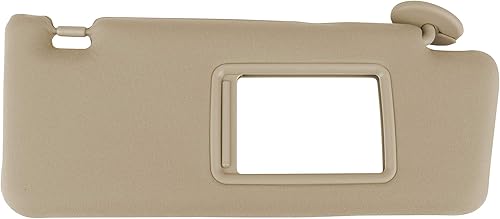 Parasol lateral derecho del pasajero beige sin luz – Compatible con Toyota Tacoma 2005, 2006, 2007, 2008, 2009, 2010, 2011, 2012 – Reemplaza