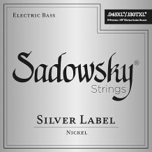 Sadowsky Silver Label Bass String Set, Nickel, Taperwound, Extra Long Scale 35 Inches - 5-String, .045-.130