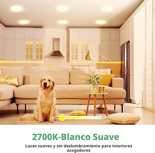 Miniatura 3 de Paquete de 12 bombillas LED empotrables BR30, bombillas de inundación regulables para interiores, CRI80 7 W, equivalente a 65 W, 2700 K, blanco