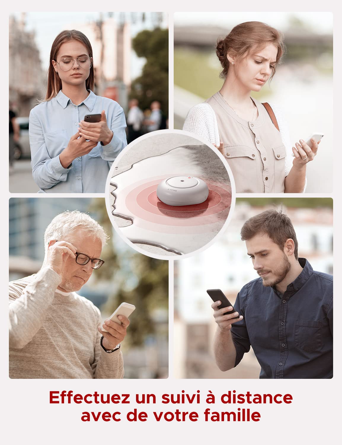 X-Sense Détecteur de Fuite d’Eau Wi-FI avec Station de Base SBS50 SWS54 et Thermomètre-Hygromètre Wi-FI STH0A, Lot de 3