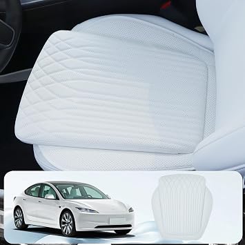 Car seat Cushion for Tesla Accessories,Car Seat Cushion Designed for Tesla Cybertruck Model 3 Model Y Model X Model S White