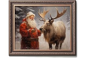 Christmas Wall Art Santa's Reindeer Prints
