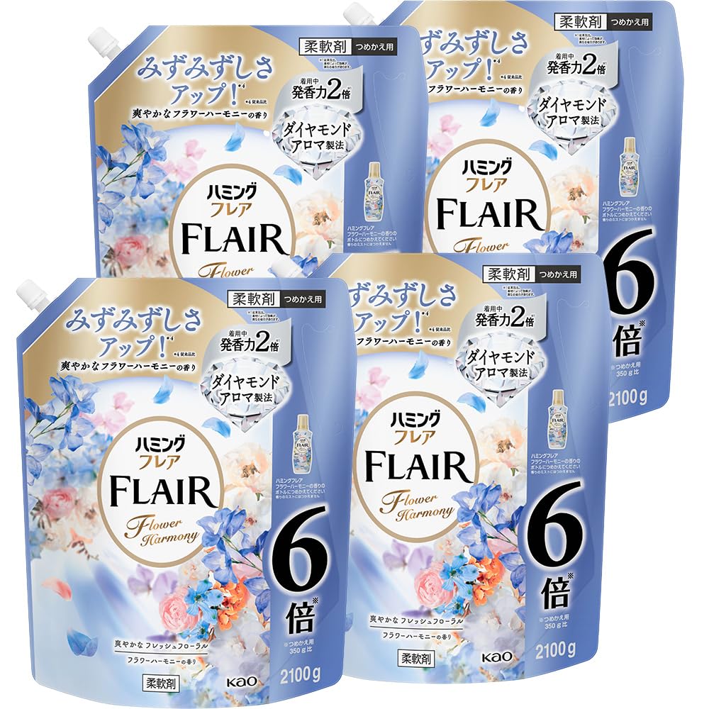 ハミング 【ケース販売】フレア フラワーハーモニー つめかえ大容量2100ｇ×4個