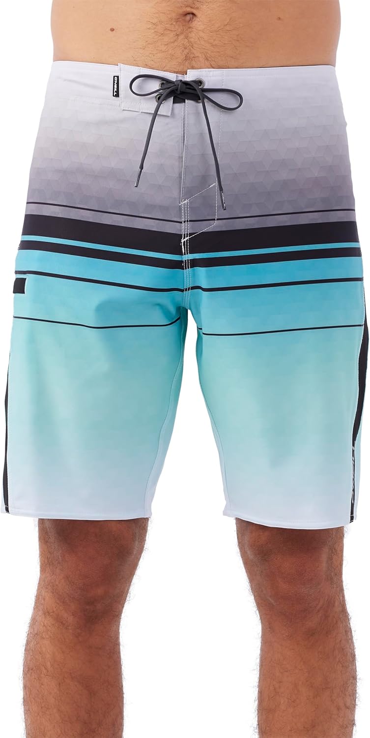 O'NEILL Men's 20 Inch S-Seam Boardshorts - Water Resistant Swim Trunks for Men with Quick Dry Stretch Fabric and Pockets