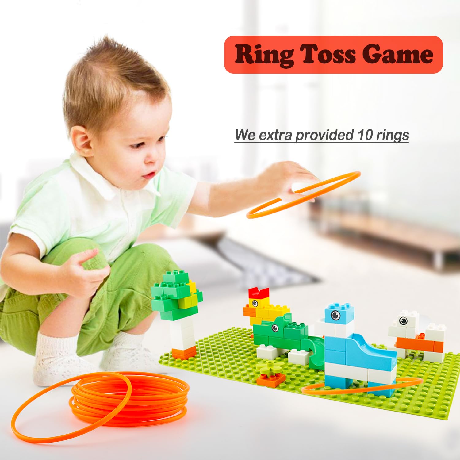 Bloques de construcción Marble Run para niños de 3 a 8 años, juego de 128 piezas de ladrillos de construcción STEM con juego de anillo de lanzamiento, juguetes educativos de aprendizaje para 4