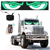 Heavy Duty Truck LED Sign, High-Brightness Flexible LED Matrix Panel, USB 5V Bluetooth APP DIY Animated Display for Semi Bus RV Vehicle Windshield, Scrolling Banner for Concert Sports Game Festival Parade Atmosphere Decoration Safety Warning (37''x8'')
