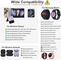 leQuiven 3 az 1-ben vezeték nélküli töltőállomás Samsung S25/S24/S23 és Galaxy Watch 8/Buds3 készülékekhez 2