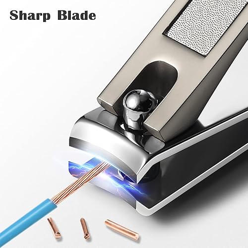 Miniatura 43 de BEZOX Cortauñas en ángulo para la cabeza y los dedos de los pies para personas mayores para uñas gruesas, cortaúñas ergonómicas para uñas gruesas