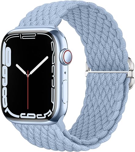 Qimela Correa elástica Solo Loop compatible con Apple Watch Band de 1.929 in, 1.811 in, 1.772 in, 1.732 in, 1.654 in, 1.614 in, 131.2 ft y 1.496 in,