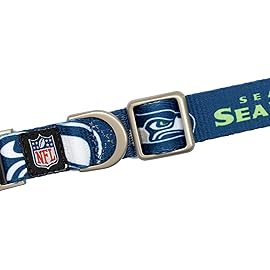 Littlearth NFL Seattle Seahawks Pet Premium Collar, Team Color, Medium