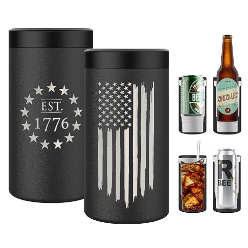 American Flag 4 in 1 Insulated Can Cooler