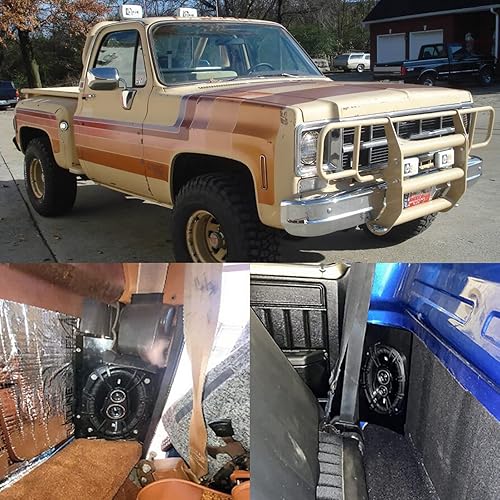 Miniatura 3 de Sporacingrts Soportes de altavoz para detrás del asiento, compatibles con Chevy GMC C10 1973-1987 detrás del asiento de la cabina de la esquina para