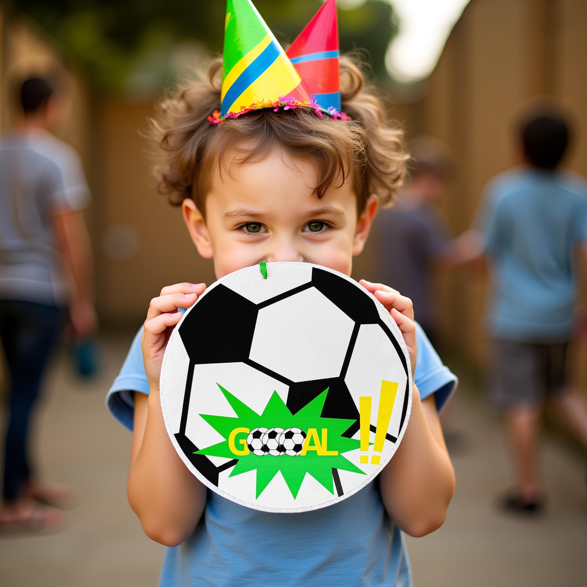 Piñata Football et Foot – Piñata d’anniversaire garçon – Vide à remplir avec bonbons et jouets – Décoration festive pour enfants – Cadeau amusant pour fête d’enfants