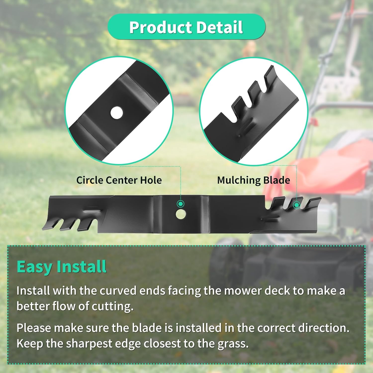 02005019-X Gator Mulching Blades for 60" Deck, 942-04415 Mower Blades Compatible with Cub Cad-et Z-Force/Tank L60 LZ60 S60 SZ60 Pro Z 100 160-L, Replaces 01005338, 742-04415, 3 Pack