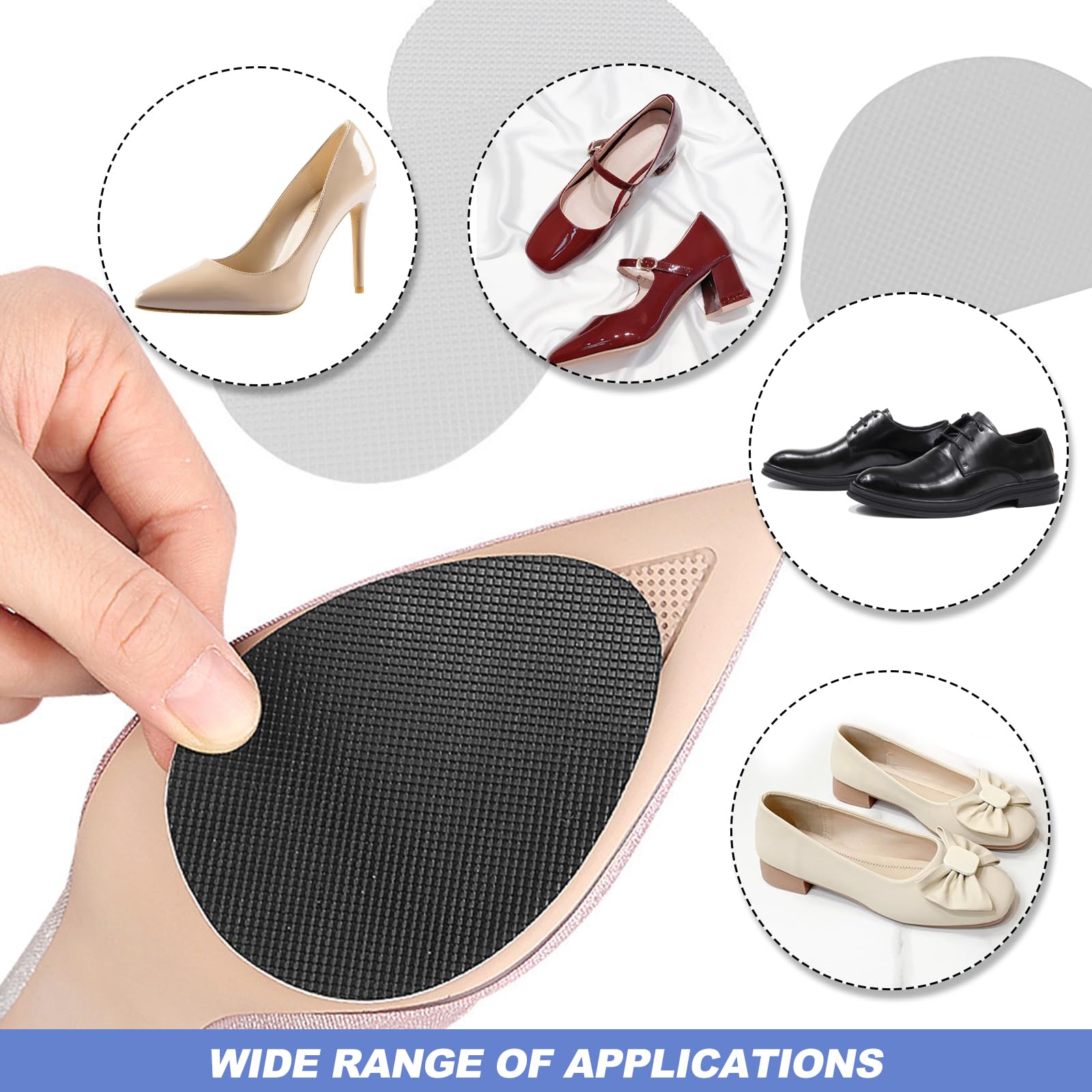 Gummisohlen zum Aufkleben 12 STK Schuhsohlen Reparatur Gummi Protektoren Anti Rutsch Sohle Pads Aufkleber für Rutschfeste Schuhe