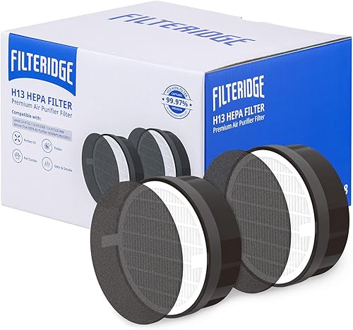Filteridge Filtro de repuesto compatible con LEVOIT Levoit LV-H132  LV-H132XR  LV-H132X-WM purificador de aire