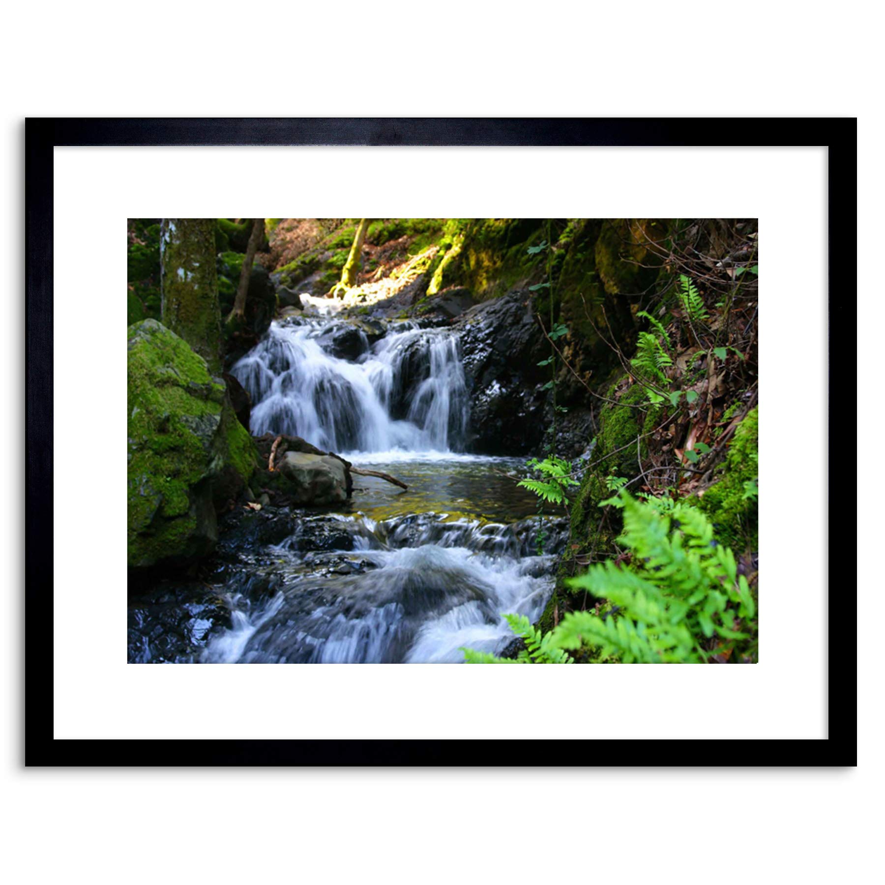 Wee Blue Coo PHOTO LANDSCAPE WATERFALL STREAM CASCADE SCENIC BEAUTIFUL FRAMED PRINT F97X5313