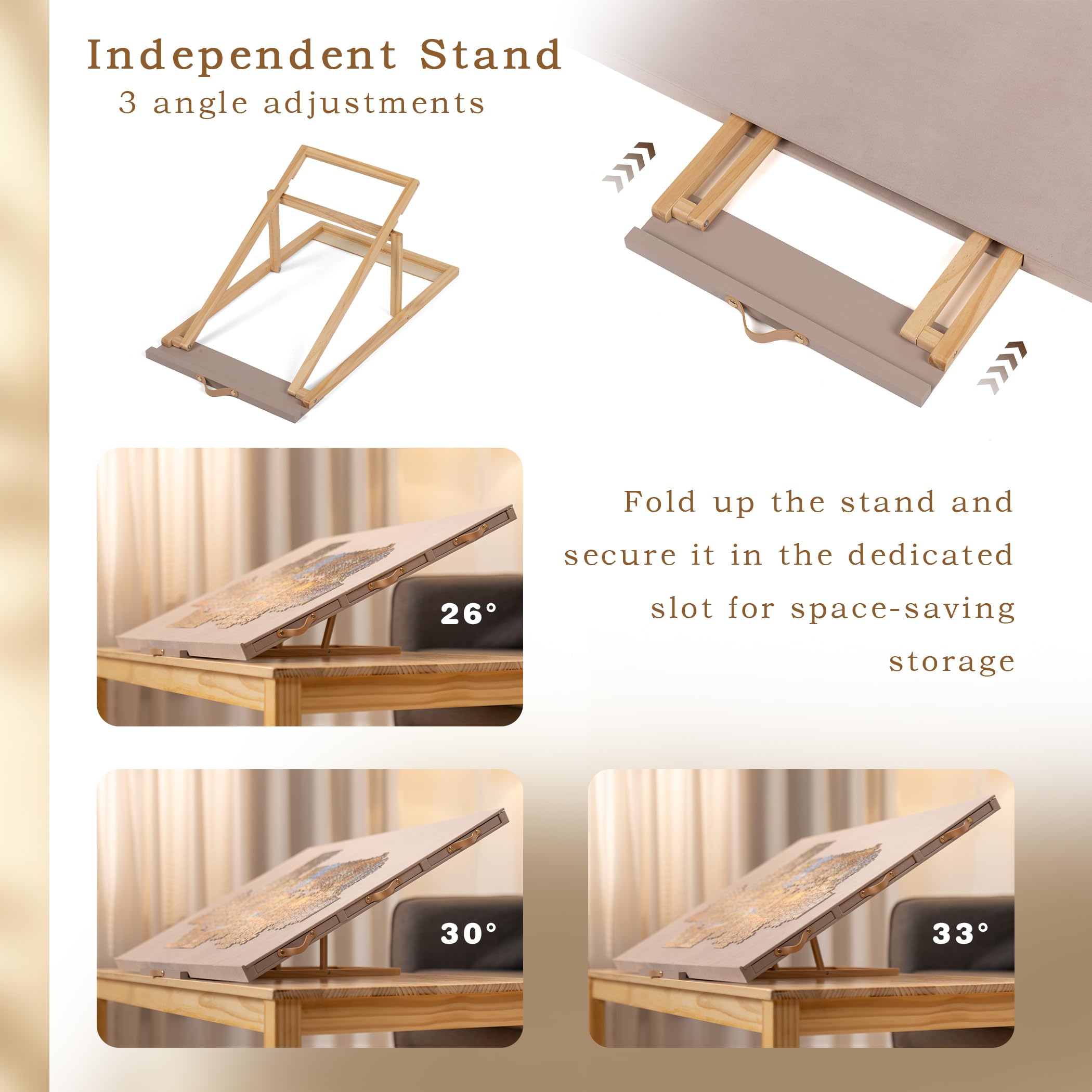Amazon.com: Lavievert Fully Flannel Covered Tilting Puzzle Board