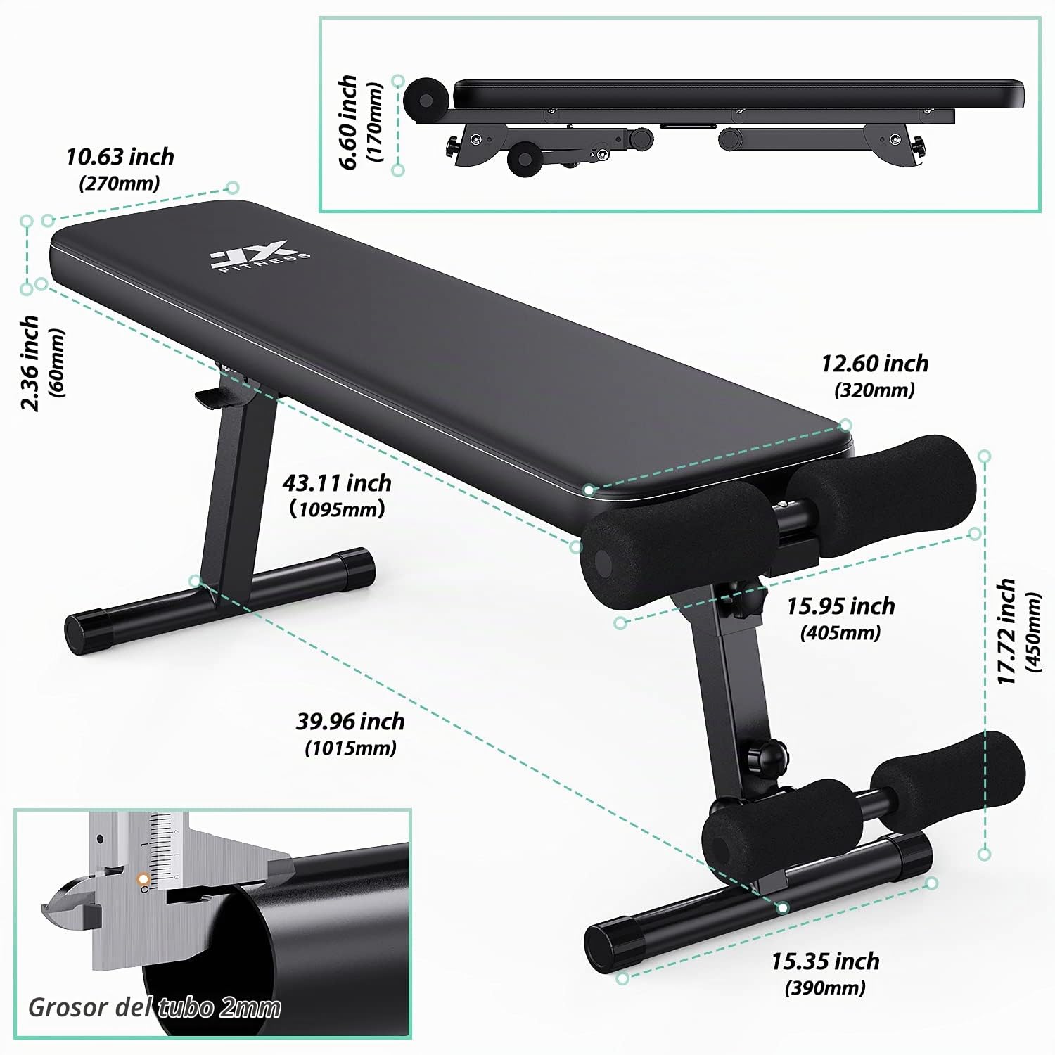 JX FITNESS Banco de Musculación Ajustable Multifuncional de Casa Banco de Entrenamiento de Fitness