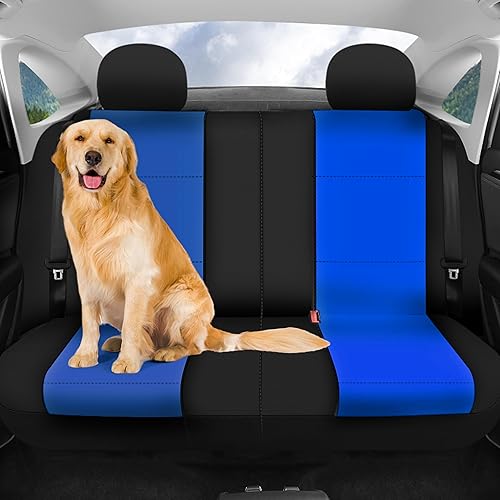 Miniatura 9 de FH Group - Juego completo de fundas de neopreno para asiento trasero dividido y delantero de respaldo bajo de autosedánSUV, de neopreno, ajuste