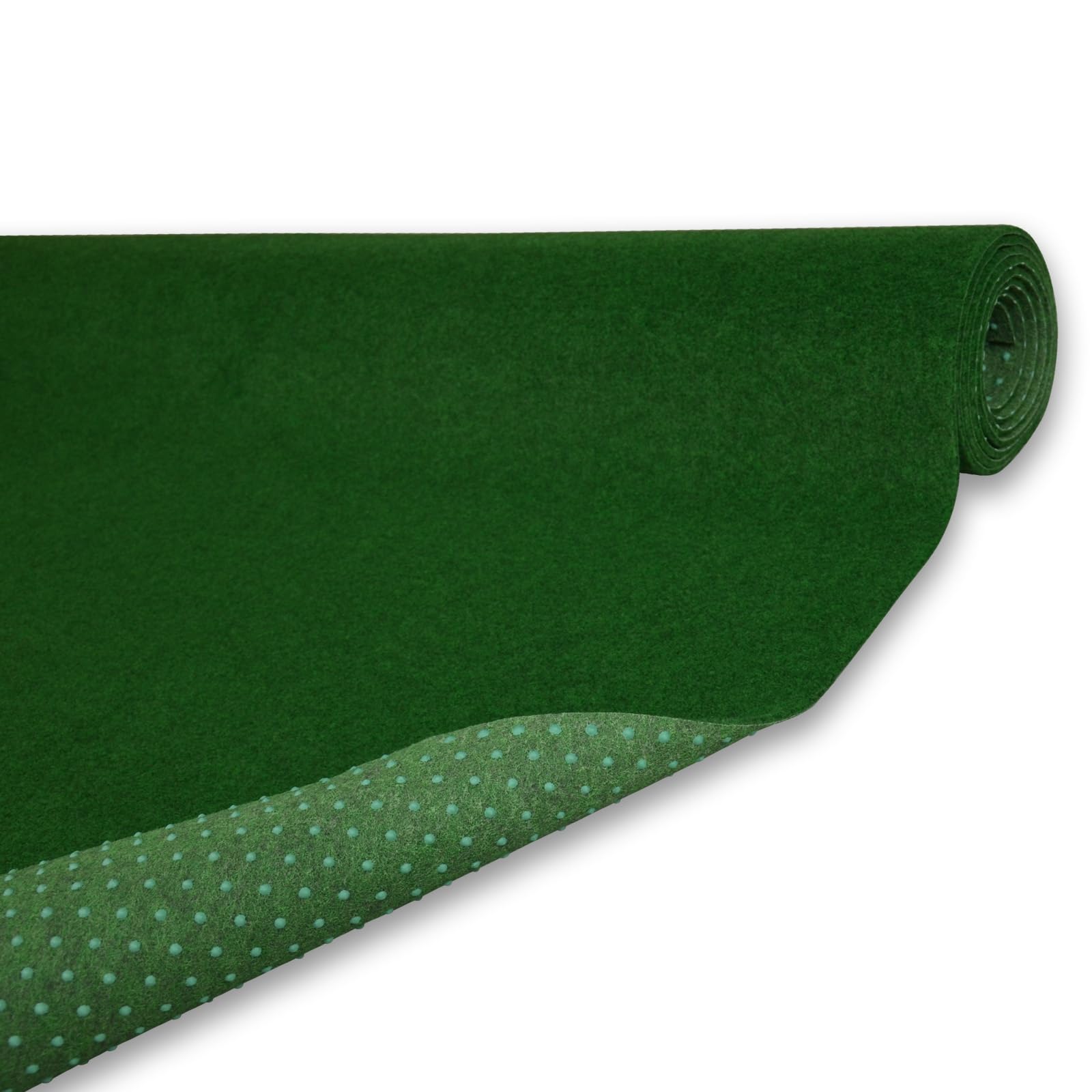 Dywan trawnikowy, do użytku na zewnątrz, sztuczna trawa na balkon, 400 x 100 cm, dywan na trawnik z wypustkami, sprzedawany na metry, zielony trawnik z włókniny, przepuszczająca wodę, 1 m szerokości