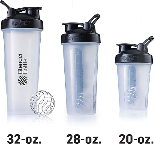 Miniatura 8 de Paquete de 2 botellas mezcladoras clásicas Blender Bottle con presilla en la parte superior de 28 onzas los colores pueden variar 28 pz paquete de 2