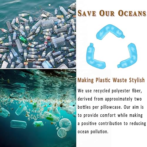 Miniatura 5 de Qeils Juego de 2 fundas de almohada decorativas de piel sintética de 18 x 18 pulgadas, lujosas fundas cuadradas recicladas para sofá, cama, sala de