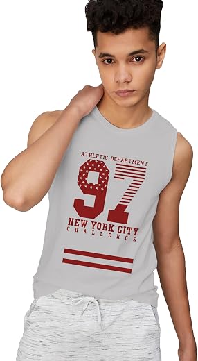 Boys Cotton Regular Fit Printed Vest