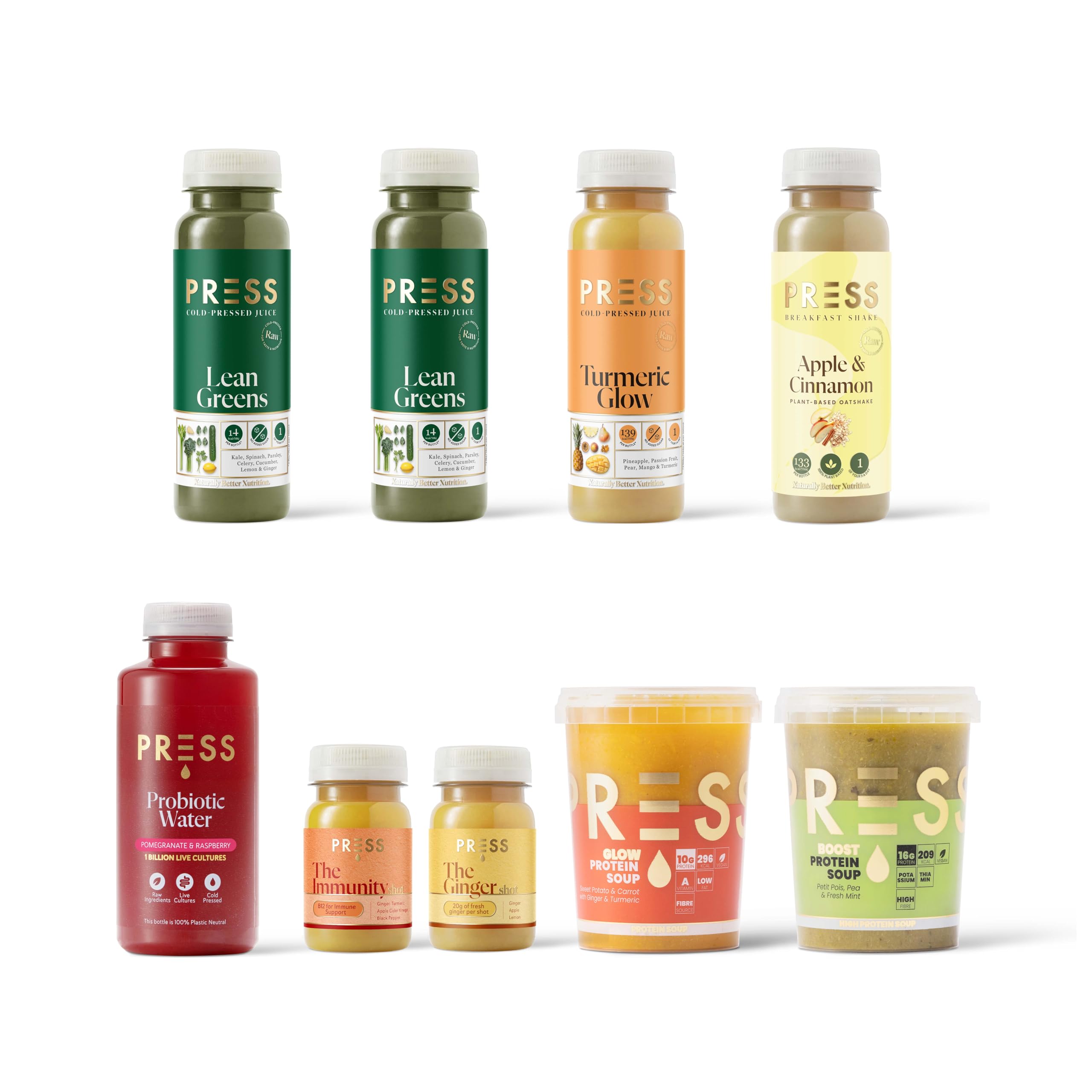 PRESS Healthfoods - Weekend Reset Juice Cleanse | Rest & Reset Your Body for the Week Ahead | Meal Replacement for Weight Control & Health Kick