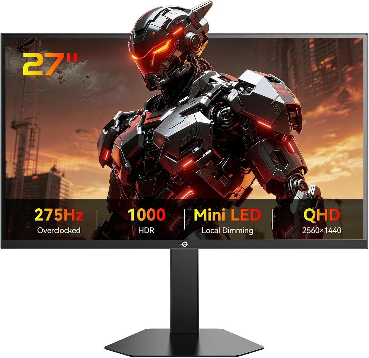 TITAN ARMY Gaming Monitor 27 Zoll, 275Hz 240Hz QHD Monitor, Fast IPS, 1ms, 2K 2560 x 1440P, Mini LED-DyDs 5 Tech, FreeSync, HDR1000, 100% sRGB, PC Bildschirm, VESA 100x100, DP1.4/HDMI 2.0, P276MS