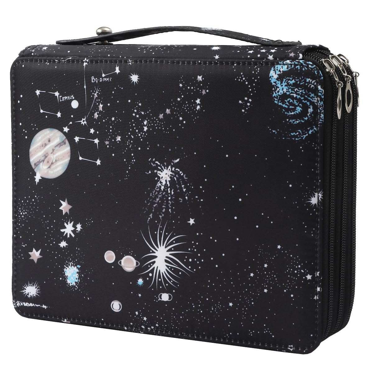 Lbxgap Colored Pencil Case - 120 Slots Pencil Holder with Zipper Closure Twill Fabric Large Capacity Pencil Case for Watercolor Pens or Markers,