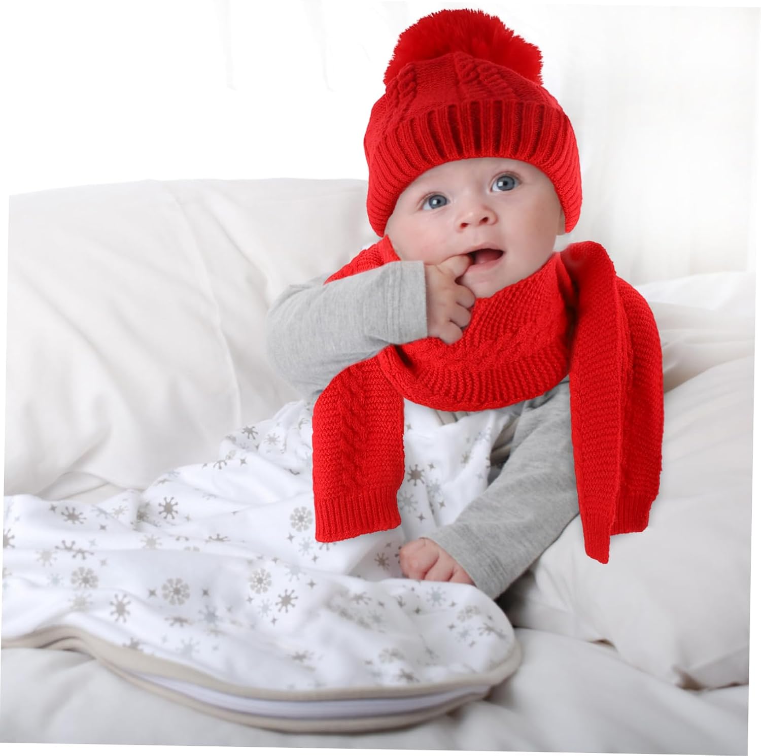 Children Hat Scarf Hats Comfortable Pom Pom Hat Children Kitted Hat Knitted Hat Warm Suit Cute Scarf