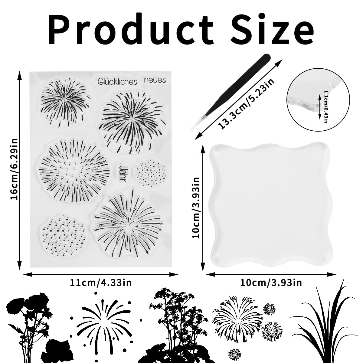 10 Timbri In Silicone Trasparente Per Fai-da-Te - Motivi Vintage, Per Scrapbooking, Inviti E Decorazioni
