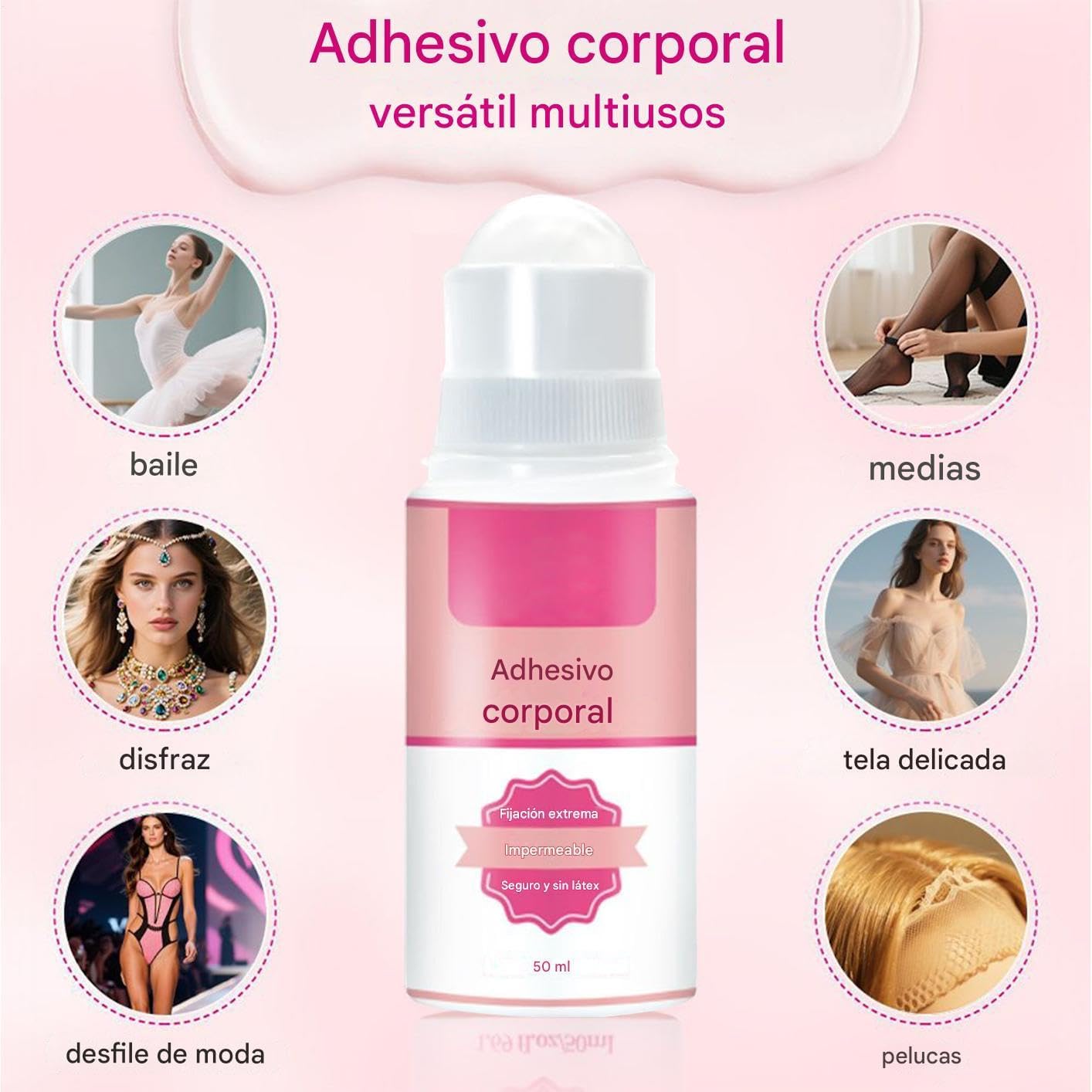 Knowlife Body Adhesive Stick – Glue for Skin and Garments, Liquid Fabric Tape for Holding Leotards Stockings Bra Straps Wigs Costumes Theatrical Makeup Socks
