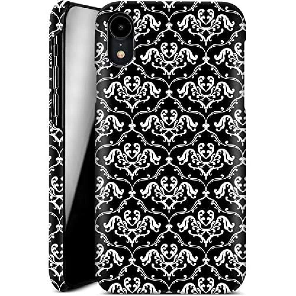 caseable Apple iPhone XR Mobile Phone Case - Hard Case Protective Case - Shock-Absorbing & Scratch-Resistant Surface - Colourful Design & All-Round Print - Black French Lillies - Floral Flowers