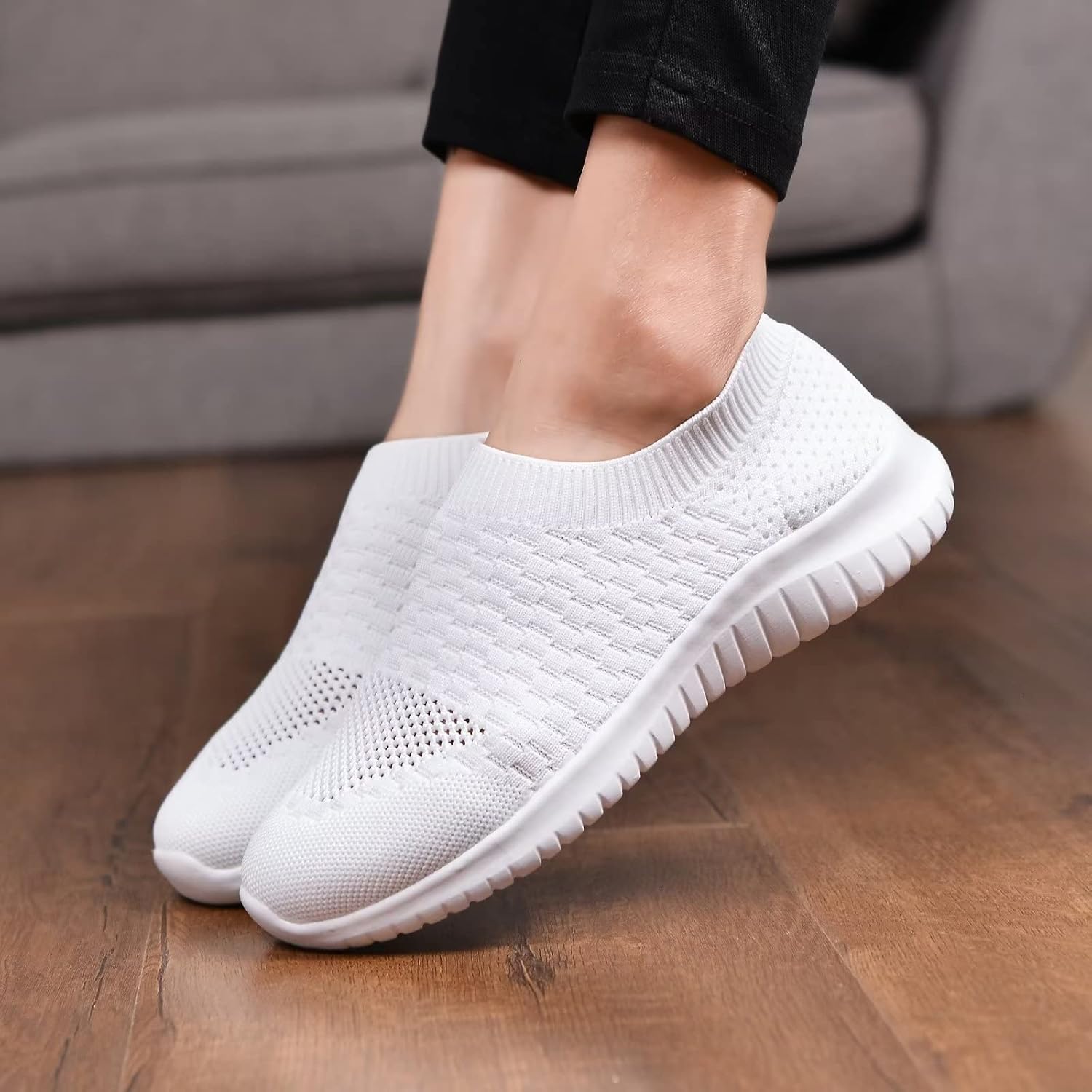 TIOSEBON Women's Athletic Walking Shoes Slip On Casual Mesh-Comfortable Tennis Workout Sneakers - Image 6