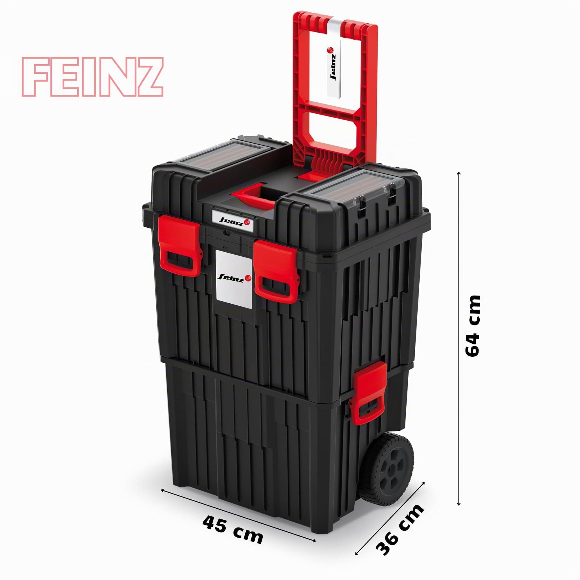 Carrello Porta Attrezzi Modulare con Ruote - Alta Capacità di Carico per Utensili Pesanti - Organizer Integrato per Accessori - Ruote Robuste per Ogni Superficie - Scatole Singole Rimovibili