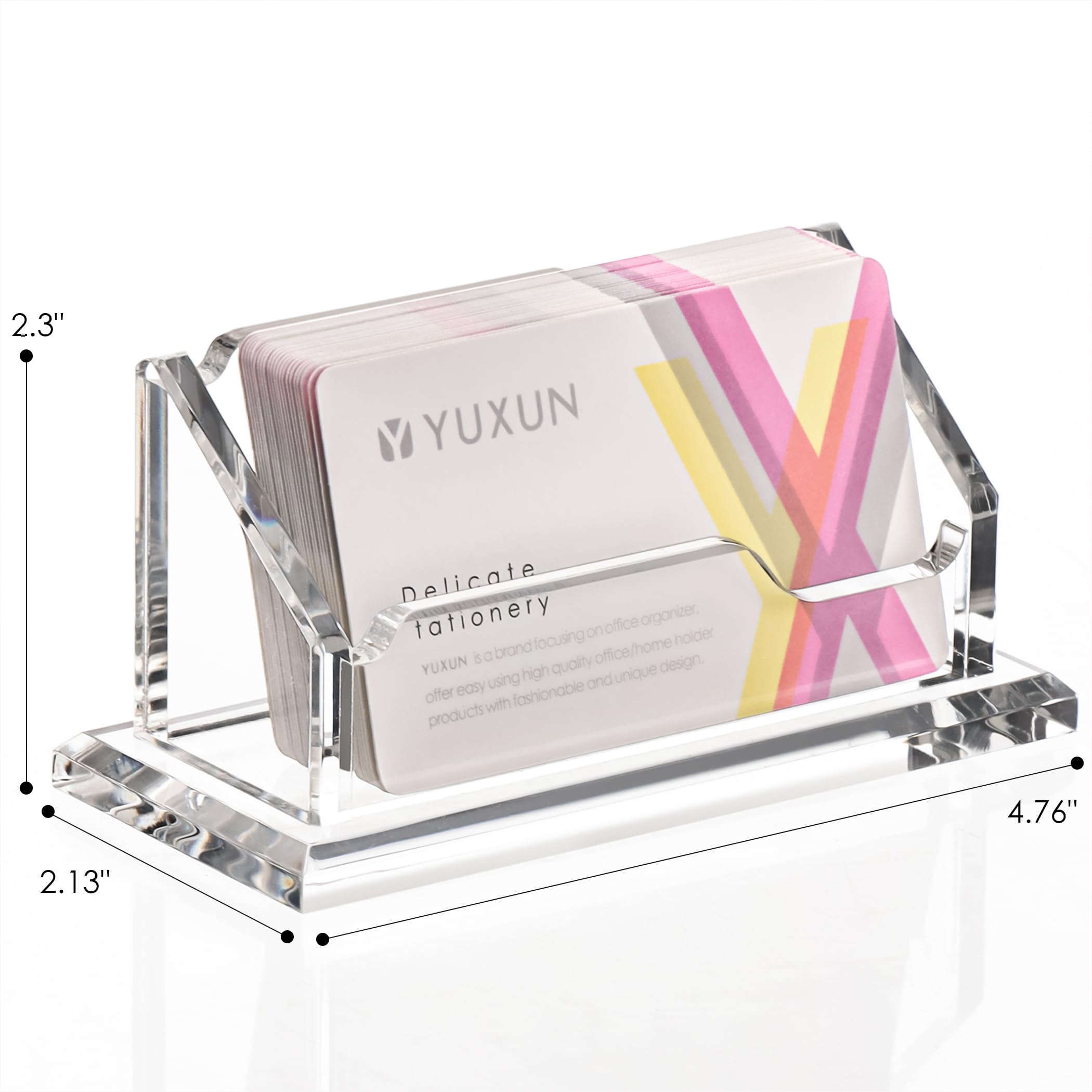 Clear Acrylic Business Card Holder - Desk Organizer -6 Clear Acrylic Business Card Holder - Desk Organizer -6