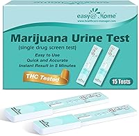 Vista 10 de Easy@Home Kit de Prueba de Drogas THC para Orina - Kit de Prueba de Marihuana Paquete de 3, Nivel de Corte de 50 ng/ml THC Panel Individual en Casa